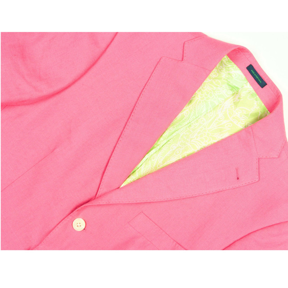 Lilly Pulitzer Other - Lilly Pulitzer Hot Pink Linen Unstructured Blazer